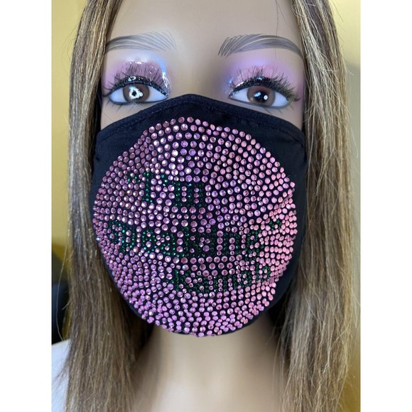 Kamala Harris I'm Speaking Bling Face Mask Pink - Picture 6 of 11